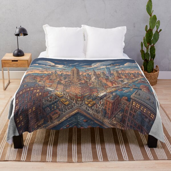 Item preview, NYC Skyline Anime Style designed and sold by Home Decor Art.