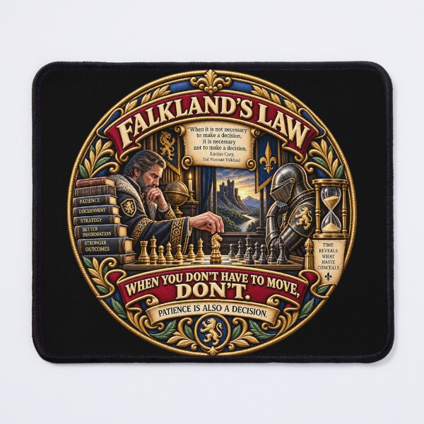 Item preview, Falkland’s Law Chess Strategy Patience Decision Making Design designed and sold by Emoji Emblems.