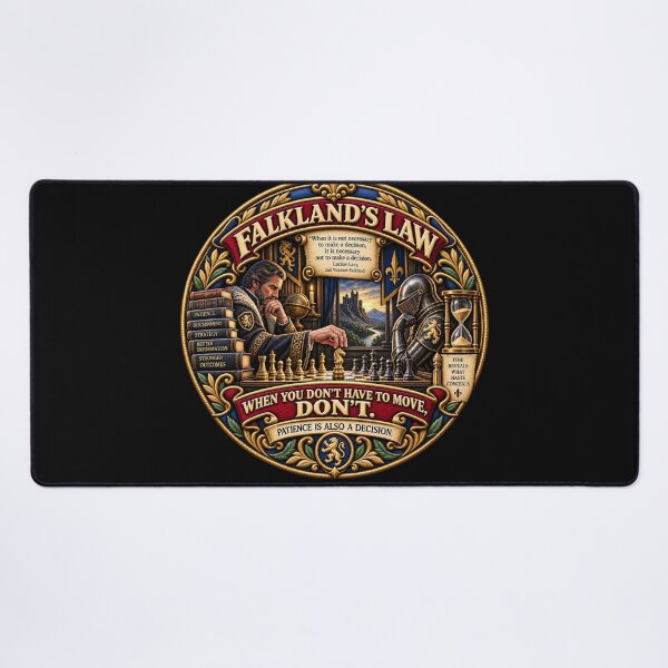 Item preview, Falkland’s Law Chess Strategy Patience Decision Making Design designed and sold by Emoji Emblems.