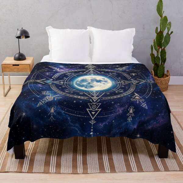 Item preview, Sacred celestial night sky with moon and stars designed and sold by hollycooper.
