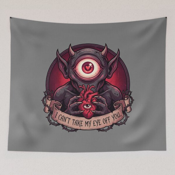 Item preview, Cyclops Holding a Heart and Eye designed and sold by ThreadRiotTees.