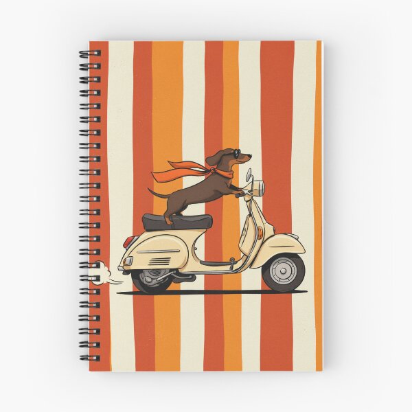 Item preview, Retro Dachshund Scooter Adventure – Vintage Dog Rider designed and sold by Petsthetic.