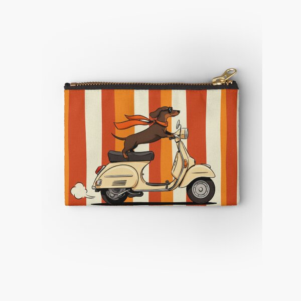 Item preview, Retro Dachshund Scooter Adventure – Vintage Dog Rider designed and sold by Petsthetic.
