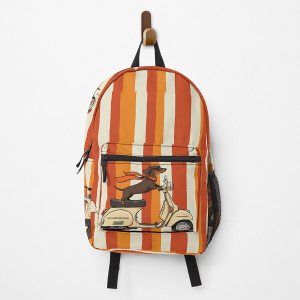 Item preview, Retro Dachshund Scooter Adventure – Vintage Dog Rider designed and sold by Petsthetic.