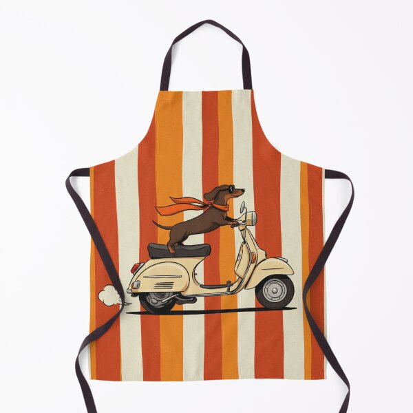 Item preview, Retro Dachshund Scooter Adventure – Vintage Dog Rider designed and sold by Petsthetic.