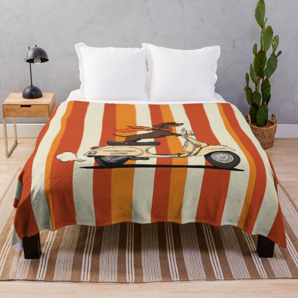 Item preview, Retro Dachshund Scooter Adventure – Vintage Dog Rider designed and sold by Petsthetic.