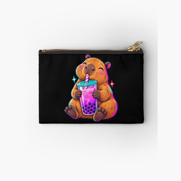 Artikelvorschau, Bubble Tea Capybara Niedliches Kawaii Boba Tier entworfen und verkauft von JesterKrewArt.