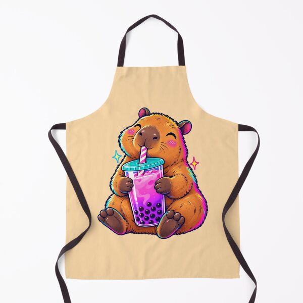 Item preview, Bubble Tea Capybara Cute Kawaii Boba Animal designed and sold by JesterKrewArt.