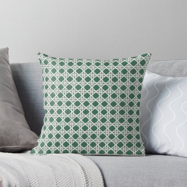 Item preview, Cane Rattan Lattice in Green + Cream designed and sold by YesterdayColl.