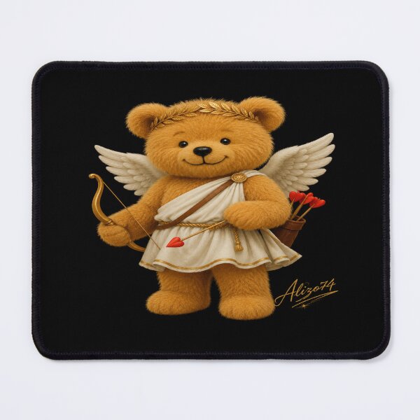 Item preview, Cute Cupid Teddy Bear Angel with Bow and Heart Arrows designed and sold by alizo74.