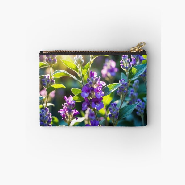 Item preview, Vibrant Purple Wildflowers In Sunlight Nature Art designed and sold by IntelliMindDesigns.