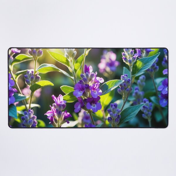 Item preview, Vibrant Purple Wildflowers In Sunlight Nature Art designed and sold by IntelliMindDesigns.