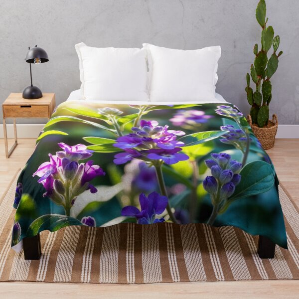 Item preview, Vibrant Purple Wildflowers In Sunlight Nature Art designed and sold by IntelliMindDesigns.