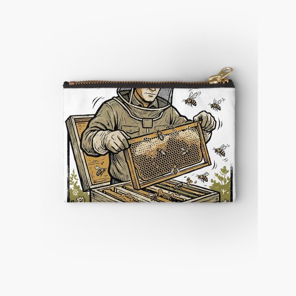 Item preview, Beekeeper Lifting A Honeycomb Frame designed and sold by eduardoroa22.