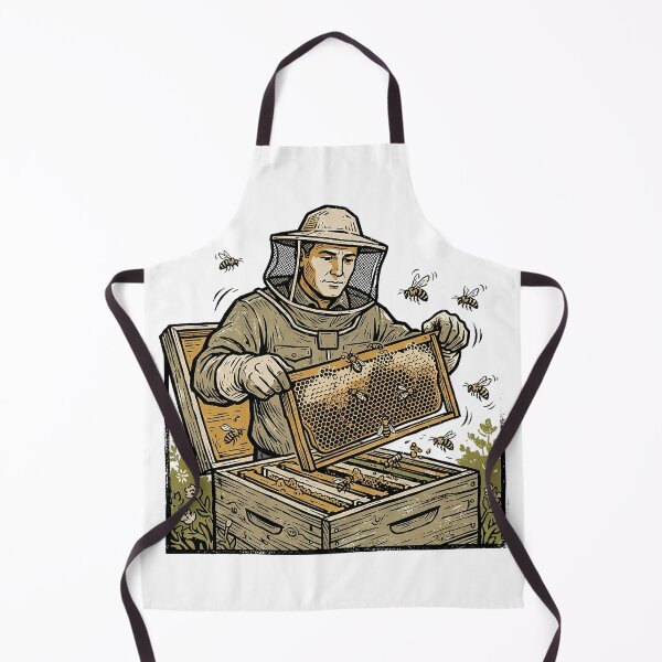 Item preview, Beekeeper Lifting A Honeycomb Frame designed and sold by eduardoroa22.