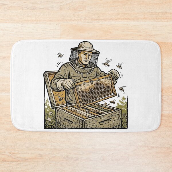 Item preview, Beekeeper Lifting A Honeycomb Frame designed and sold by eduardoroa22.