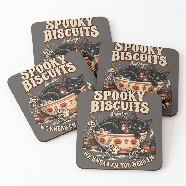 Item preview, Meowloween Bakery Black Cat Skeletons designed and sold by AmiGraph.