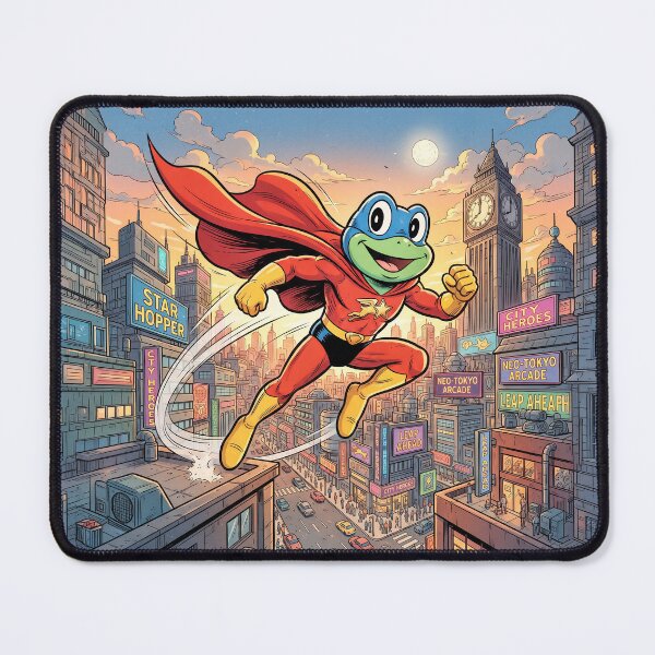 Item preview, Frog Super Hero Anime Style designed and sold by Home Decor Art.