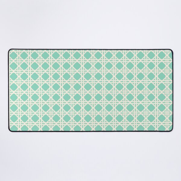 Item preview, Cane Rattan Lattice in Cabbage Green + Cream designed and sold by YesterdayColl.