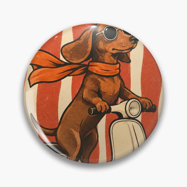 Item preview,  Retro Dachshund Scooter Adventure – Vintage Dog Rider designed and sold by Petsthetic.