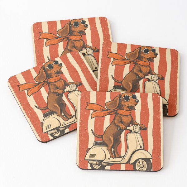 Item preview,  Retro Dachshund Scooter Adventure – Vintage Dog Rider designed and sold by Petsthetic.