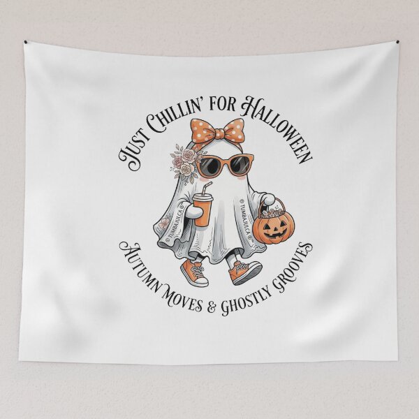 Item preview, Just Chillin' for Halloween | Autumn Moves & Ghostly Grooves Cute Ghost Design designed and sold by TUMBAJULCA.