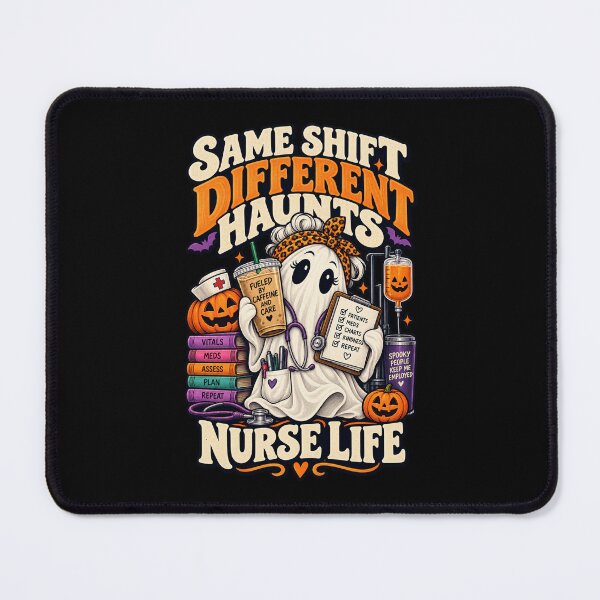 Item preview, Same Shift Different Haunts - Funny Halloween Nurse Life designed and sold by Ridaelb.