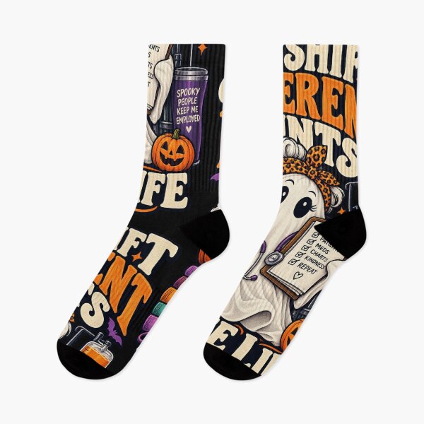 Item preview, Same Shift Different Haunts - Funny Halloween Nurse Life designed and sold by Ridaelb.