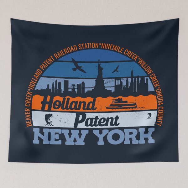 Item preview, Holland Patent New York Sunset Retro Vintage Local Pride Logo designed and sold by CRHPOD20.