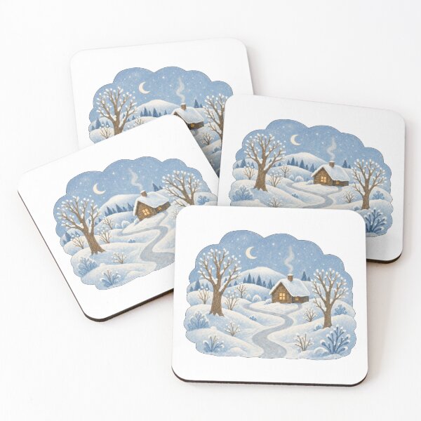 Item preview, Cozy Winter Cabin Snowy Landscape designed and sold by STOXT.