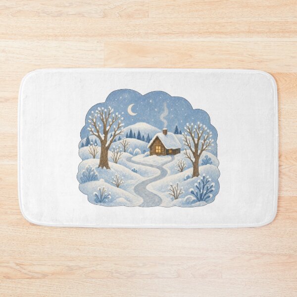 Item preview, Cozy Winter Cabin Snowy Landscape designed and sold by STOXT.
