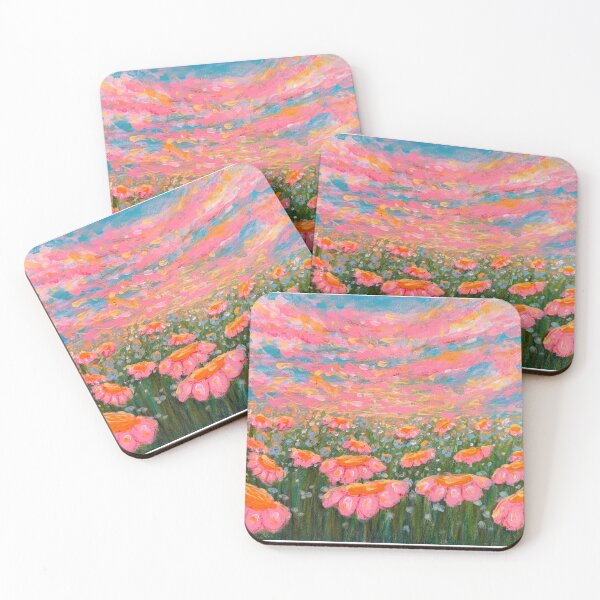 Item preview, Sunset Meadow Acrylic Painting 2 designed and sold by crisbeeart.