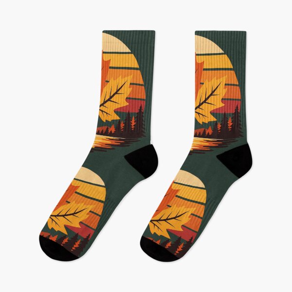 Item preview, Fall Foliage Maple Leaf Forest Landscape Vintage Graphic designed and sold by karamram.