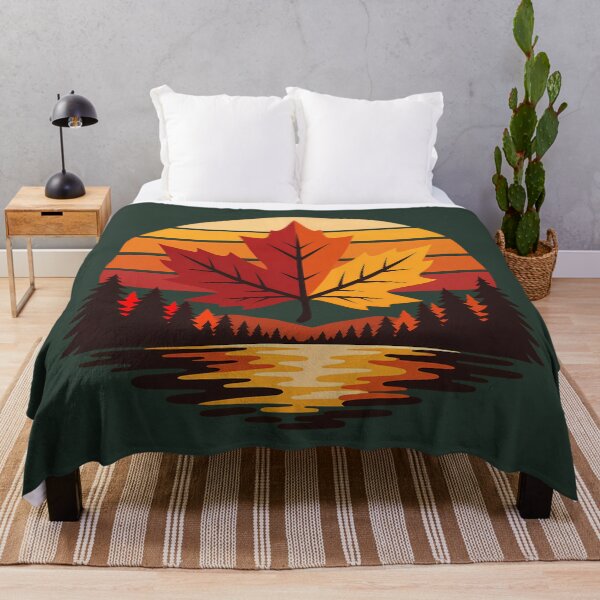 Item preview, Fall Foliage Maple Leaf Forest Landscape Vintage Graphic designed and sold by karamram.