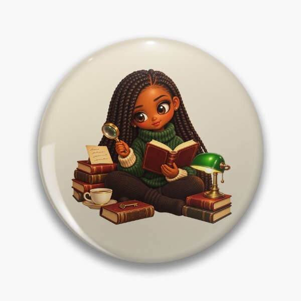 Item preview, Black Woman Cozy Mystery Reader designed and sold by POD DYNASTY | Original Print On Demand T-Shirt Graphics.