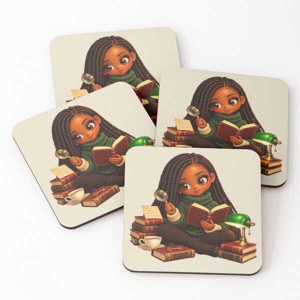 Item preview, Black Woman Cozy Mystery Reader designed and sold by POD DYNASTY | Original Print On Demand T-Shirt Graphics.