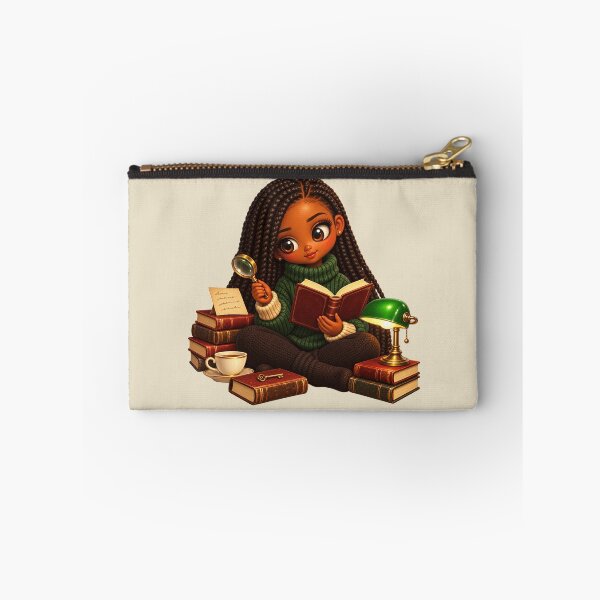 Item preview, Black Woman Cozy Mystery Reader designed and sold by POD DYNASTY | Original Print On Demand T-Shirt Graphics.