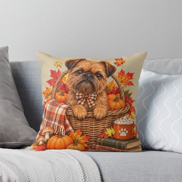 Item preview, Fall Brussels Griffon Dog Autumn Season Spooky Vintage designed and sold by Cute & Sassy Custom Gifting Boutiques.