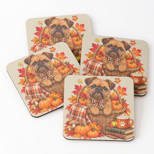 Item preview, Fall Brussels Griffon Dog Autumn Season Spooky Vintage designed and sold by Cute & Sassy Custom Gifting Boutiques.