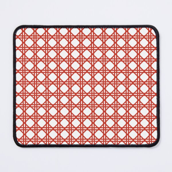 Item preview, Cane Rattan Lattice in Poinciana Red + White designed and sold by YesterdayColl.