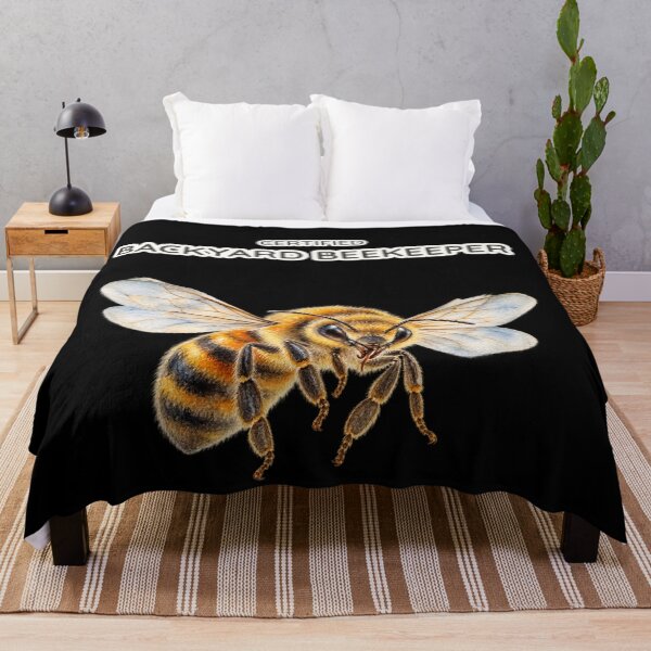 Item preview, Certified Backyard Beekeeper Funny Watercolor Bee Art designed and sold by Ela-graphicwiz.