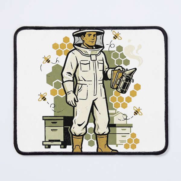Item preview, Beekeeper Holding The Smoker designed and sold by eduardoroa22.
