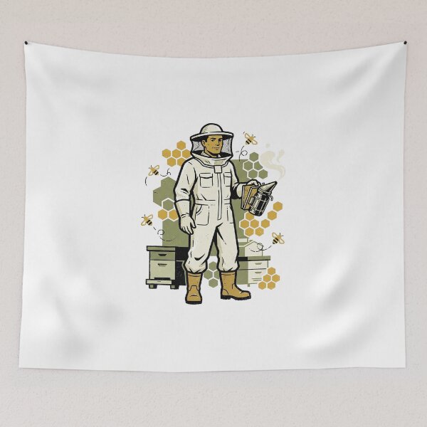Item preview, Beekeeper Holding The Smoker designed and sold by eduardoroa22.