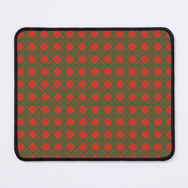 Item preview, Cane Rattan Lattice in Poinciana Red + Green designed and sold by YesterdayColl.