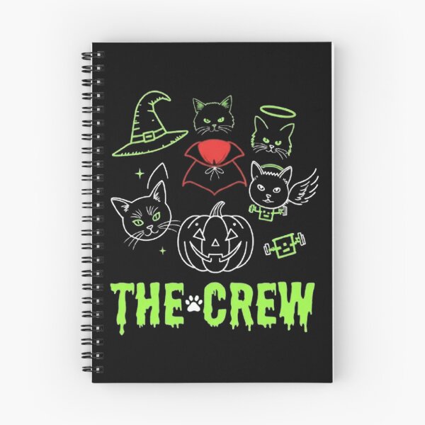 Item preview, Spooky Cute Halloween Cats Neon Style The Crew Graphic designed and sold by PetalsPaws.