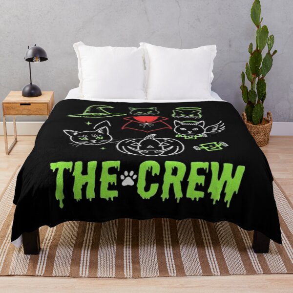 Item preview, Spooky Cute Halloween Cats Neon Style The Crew Graphic designed and sold by PetalsPaws.