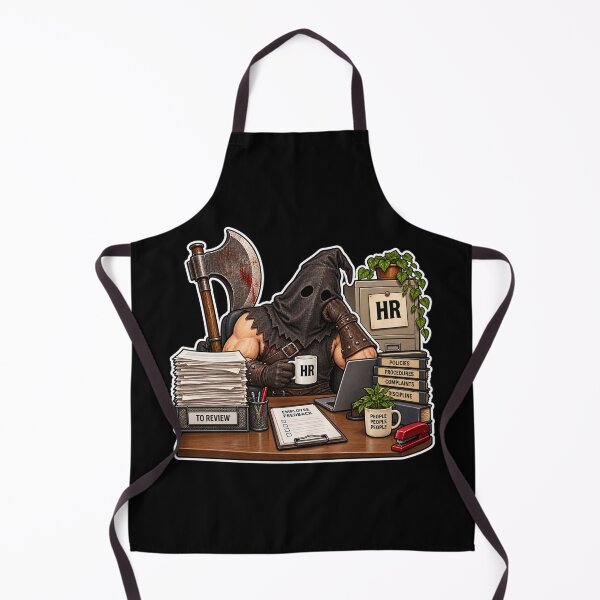 Item preview, Medieval executioner filling out HR paperwork designed and sold by WilAugusta.
