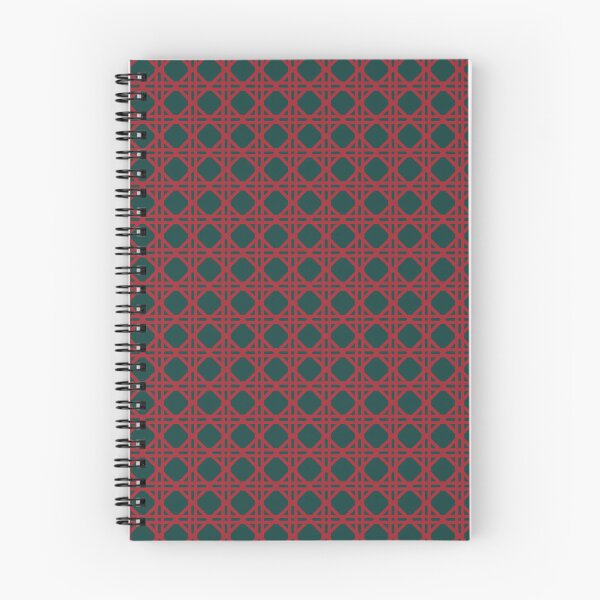 Item preview, Cane Rattan Lattice in Evergreen + Dark Red designed and sold by YesterdayColl.