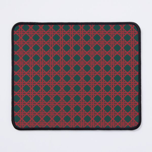 Item preview, Cane Rattan Lattice in Evergreen + Dark Red designed and sold by YesterdayColl.