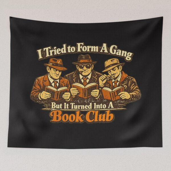Item preview, Vintage Funny Librarian Book Club Design – I Tried to Form a Gang But It Turned Into a Book Club designed and sold by Irysek.